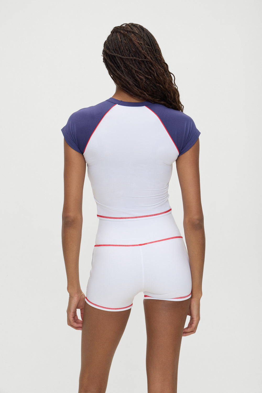 Frankies Bikinis sale Track Star Cropped Tee - Team Colors
