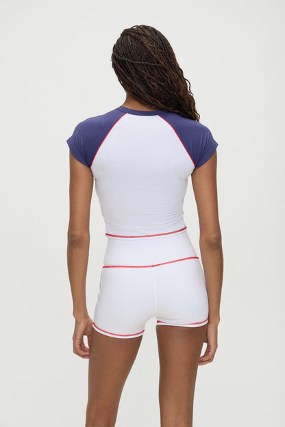 Frankies Bikinis sale Track Star Cropped Tee - Team Colors