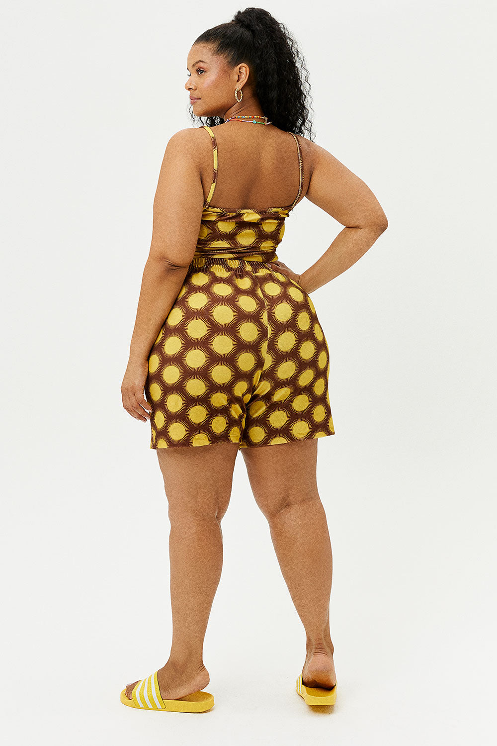Frankies Bikinis sale Fifi Terry High Waist Shorts - Golden