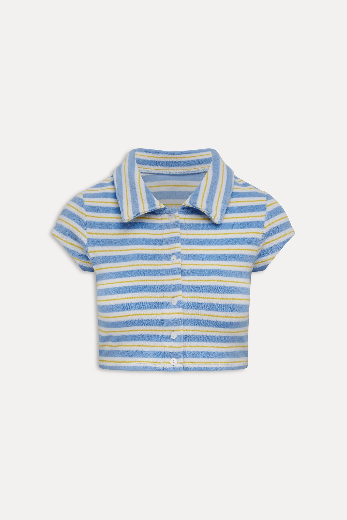 Frankies Bikinis sale Laurel Striped Terry Cloth Shirt - Ashbury Stripe