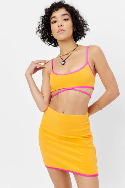 Frankies Bikinis sale Windward Terry Skirt - Sundown
