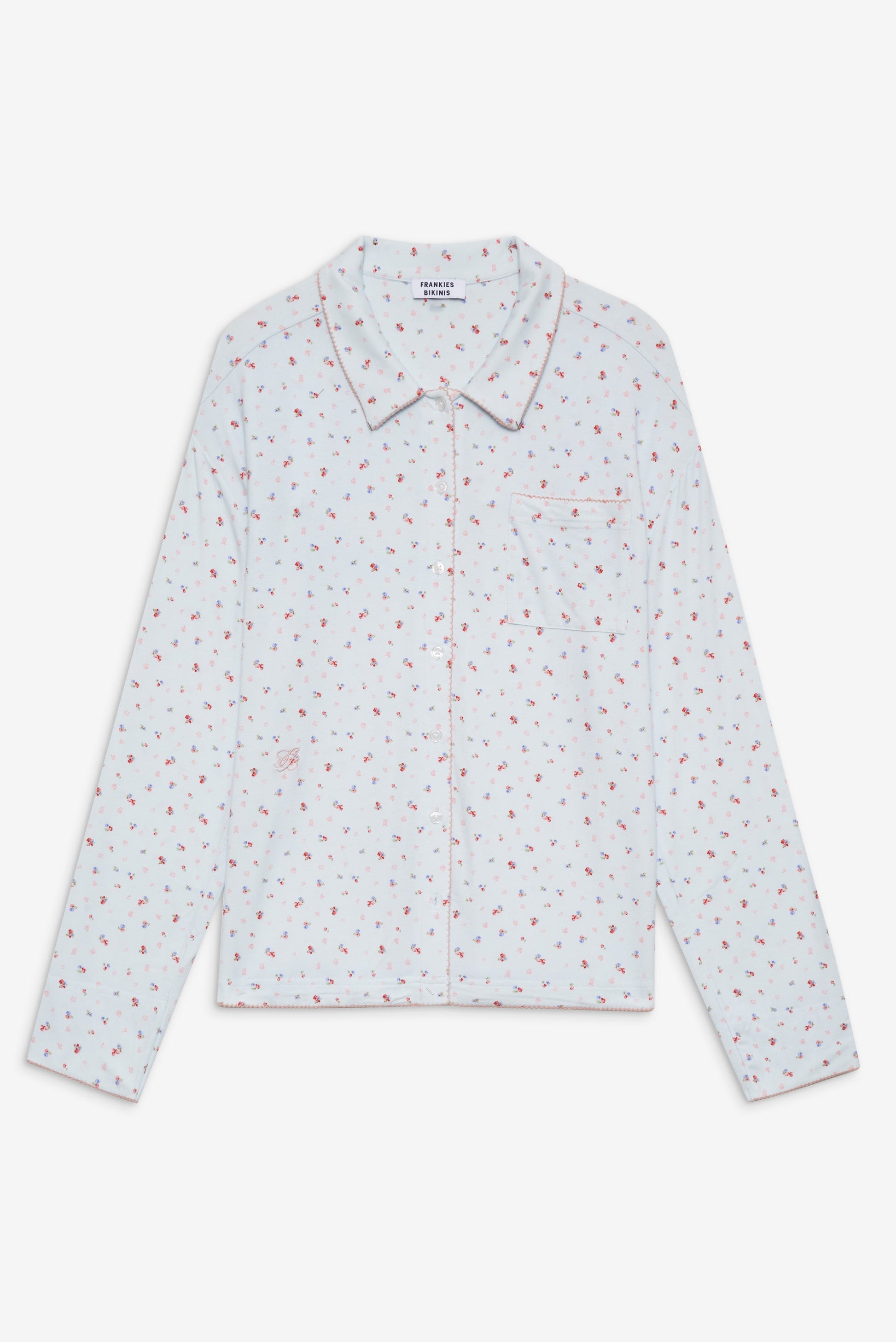 Frankies Bikinis sale Rory Long Sleeve Sleep Shirt - Malibu Meadow