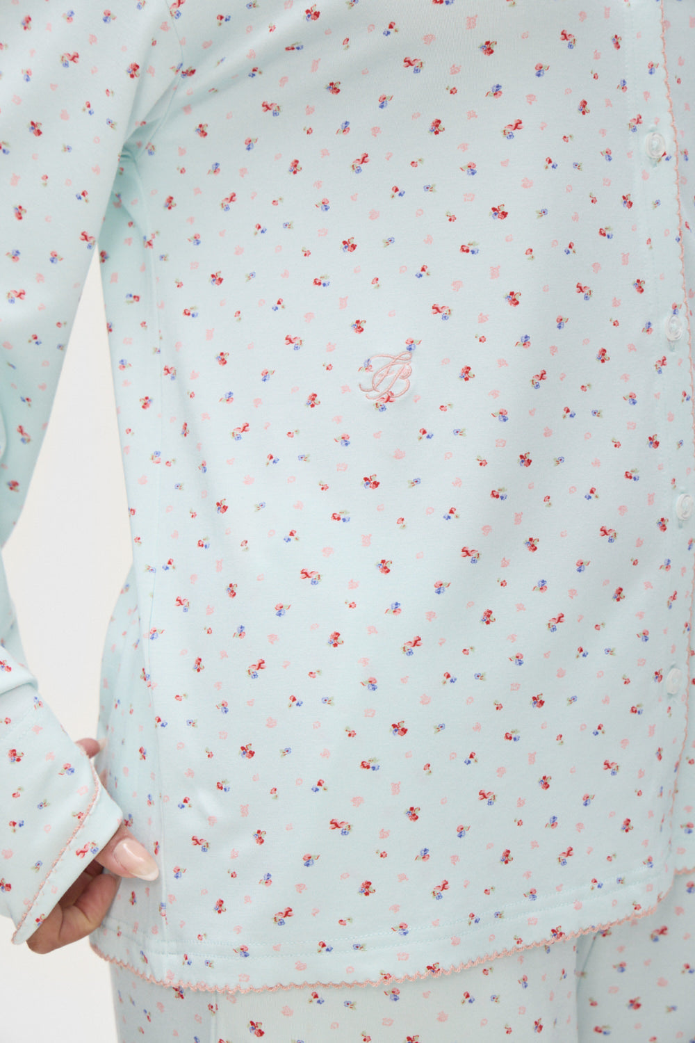 Frankies Bikinis sale Rory Long Sleeve Sleep Shirt - Malibu Meadow