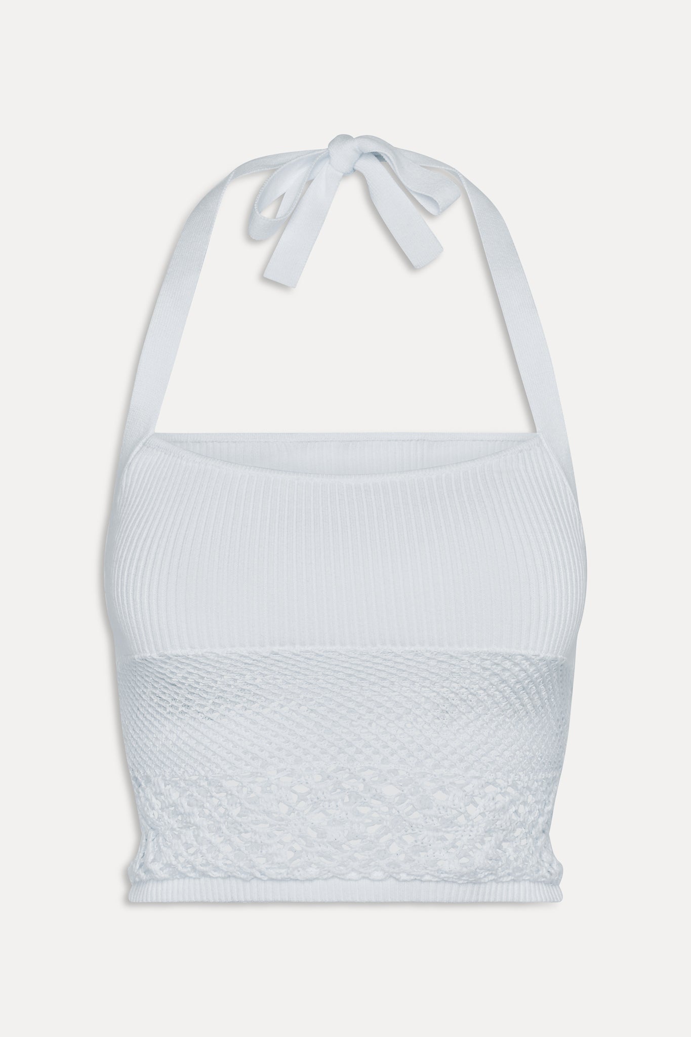 Frankies Bikinis sale Orchard Crochet Halter Top - White