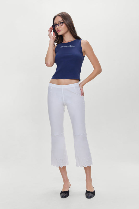 Frankies Bikinis sale Twilight Capri Pants - White