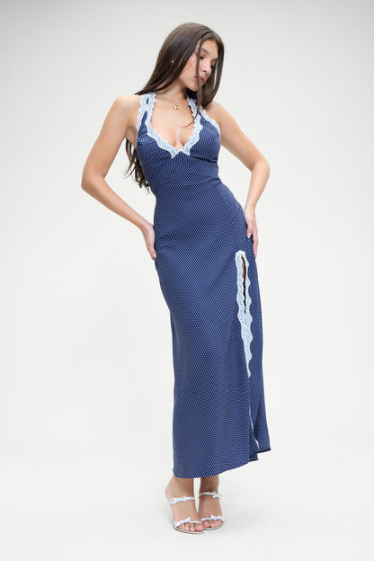 Frankies Bikinis sale Madeleine Polka Dot Maxi Dress - Dotty