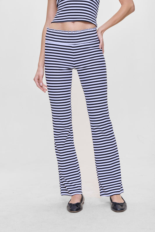 Frankies Bikinis sale Bambi Striped Flare Pants - Silhouette Stripe