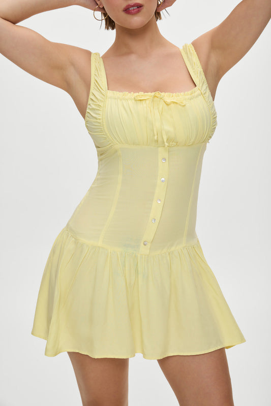 Frankies Bikinis sale Christa Mini Dress - Sunflower